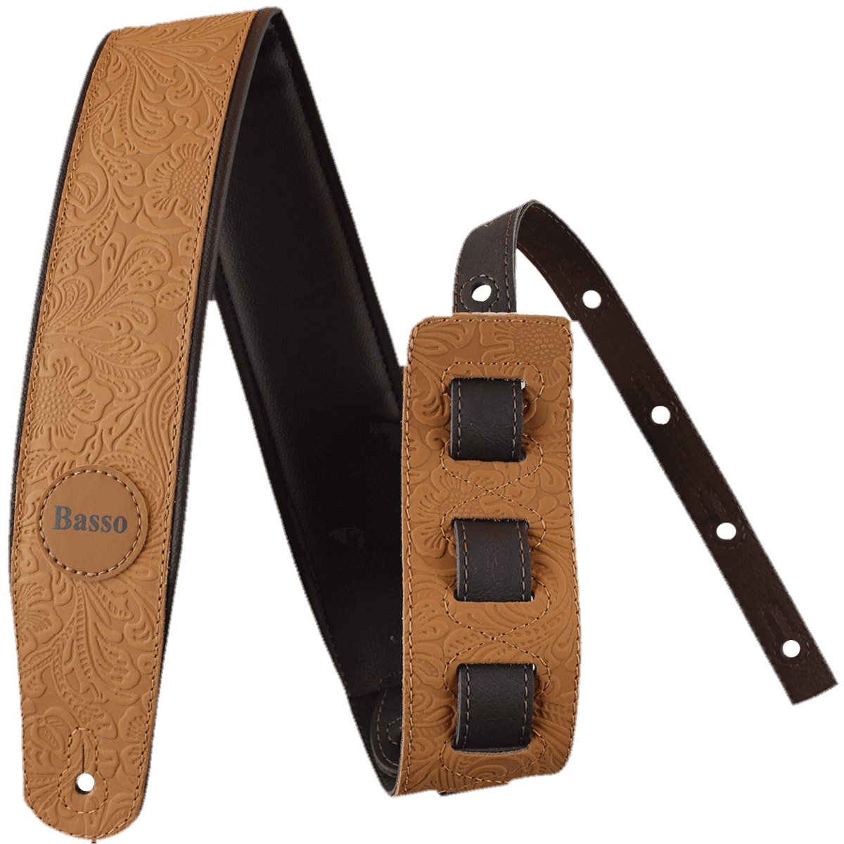 Correia alça Violão Guitarra Contrabaixo Basso VT SL 83 Couro Whiskey